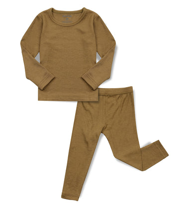 Avauma Baby Boys Girls Pajama Set Kids Toddler Snug Fit Ribbed Sleepwear Pjs For Daily Life Style (M/Olive(L))