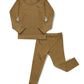 Avauma Baby Boys Girls Pajama Set Kids Toddler Snug Fit Ribbed Sleepwear Pjs For Daily Life Style (Xl/Olive(L))