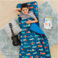 Wildkin Kids Plush Nap Mat For Toddler Boys And Girls, Perfect For Daycare & Preschool Nap Mats, Features Attached Blanket, Roll