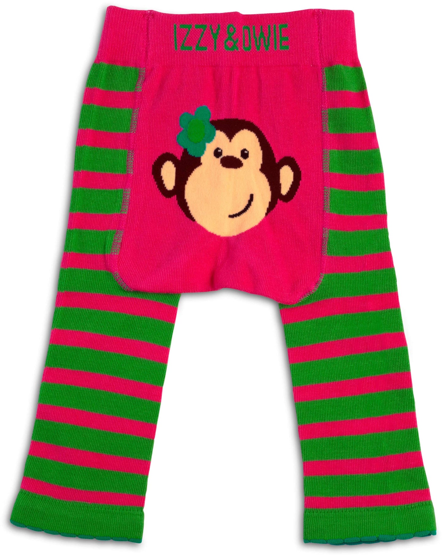 Izzy & Owie Baby Girl Leggings Monkey, 12-24 Month, Pink, 12-24 M