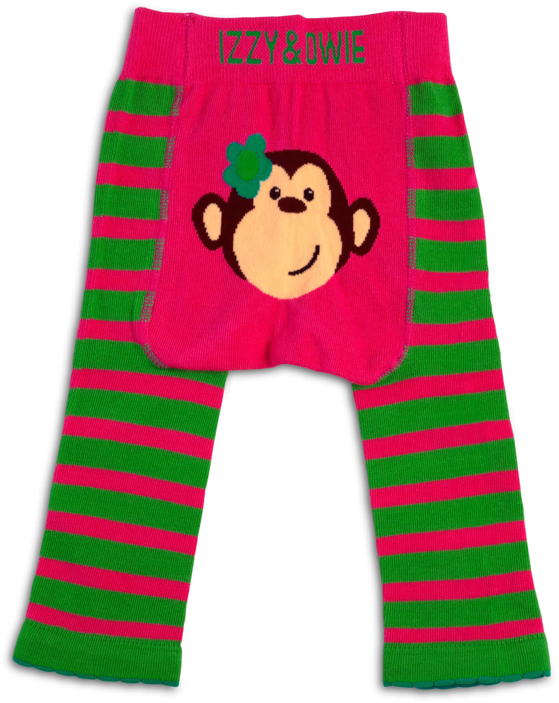 Izzy & Owie Baby Girl Leggings Monkey, 12-24 Month, Pink, 12-24 M