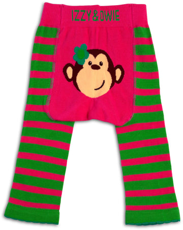 Izzy & Owie Baby Girl Leggings Monkey, 12-24 Month, Pink, 12-24 M