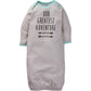 Gerber Unisex Baby Boy And Girls 4-Pack Sleeper Gown Aqua Fox Preemie