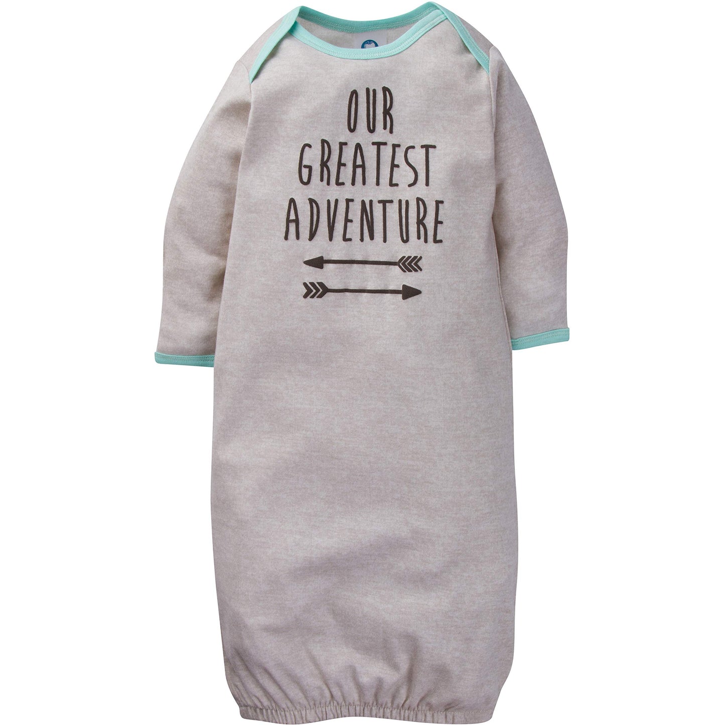 Gerber Unisex Baby Boy And Girls 4-Pack Sleeper Gown Aqua Fox Preemie