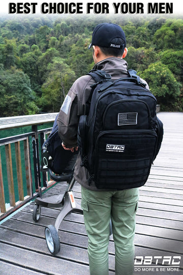 Diaper Bag Backpack For Dad, Dbtac Large Baby Nappy Bag For Men W/Changing Mat, Insulated+Wipe Pockets, Stroller Straps, Black