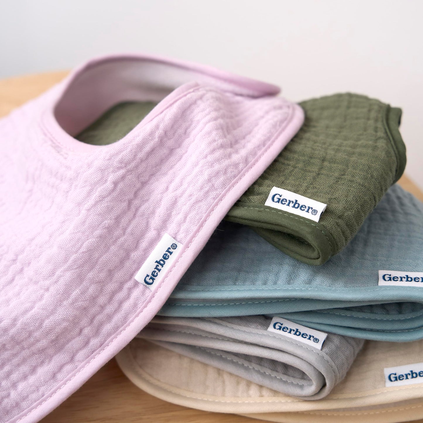 Gerber Baby Muslin 8 Pack Drooling Bibs, Multi Neutral 1, One Size