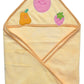 Good Luck 100% Soft Cotton Baby Hooded Towel for Bathing (Towel Light Orange)