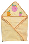 Good Luck 100% Soft Cotton Baby Hooded Towel for Bathing (Towel Light Orange)