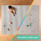 Nuby Reversible Baby Floor Mat - Foldable And Lightweight Baby Play Mat For Floor - Easy Storage And Travel - Gray Moon And Arro