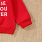 Yingisfitm Toddler Baby Girl Boy Crewneck Sweatshirt Long Sleeve Valentines Day Shirt Pullover Top Spring Clothes Outfit (Red-Lo