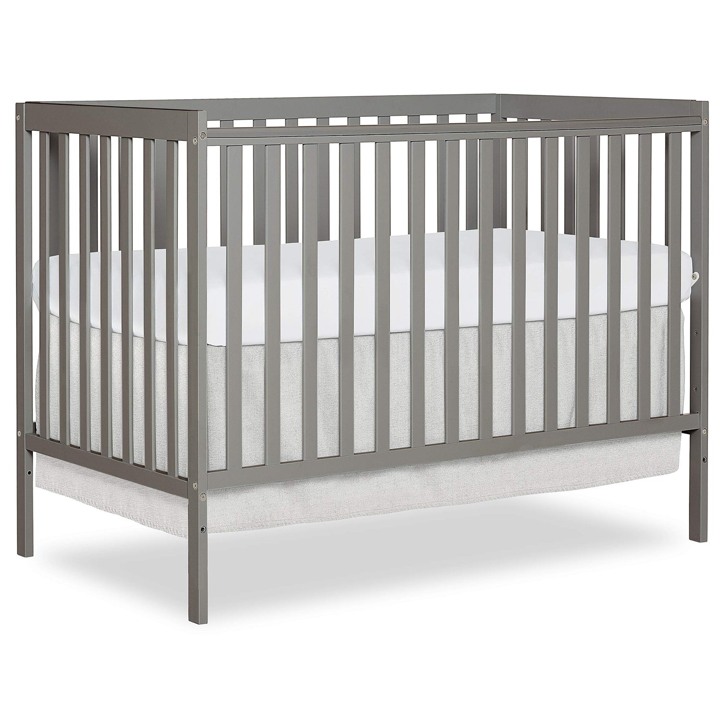 Dream On Me Synergy 5-In-1 Convertible Crib In Cool Grey, JPMA & Greenguard Gold Certified, Constructed out of solid reclaimed N
