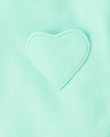 The Children'S Place,Baby Girls,And Toddler Long Sleeve Active Shirt And Pant, 2 Piece Outfit,Mint Heart,4 Years