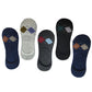 Queery Men Cotton No Show Invisible Loafer Socks Pack Of 5 D1