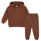 Gerber Baby Boys Toddler Sweater Knit Hooded Top And Pant Set, Red, 12 Months