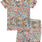 Vaenait Baby Short Sleeve Summer Sleepwear Pajamas 2Pcs Set Shirring Floral-Short M