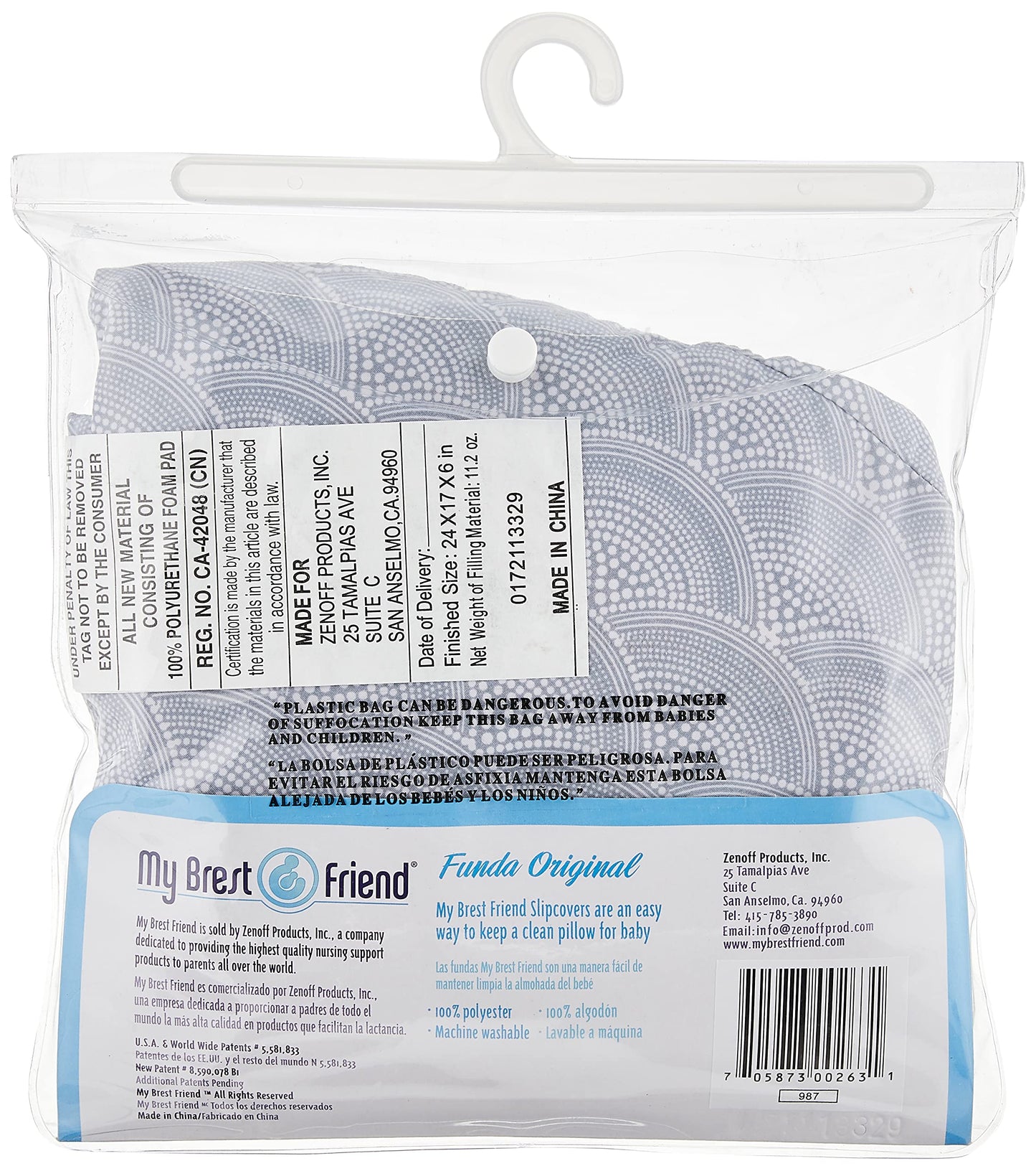 My Brest Friend Original Nursing Pillow Cover - Slipcovers For Baby - Adjustable Fit, Easy Care, Durable - Original Nursing Pill
