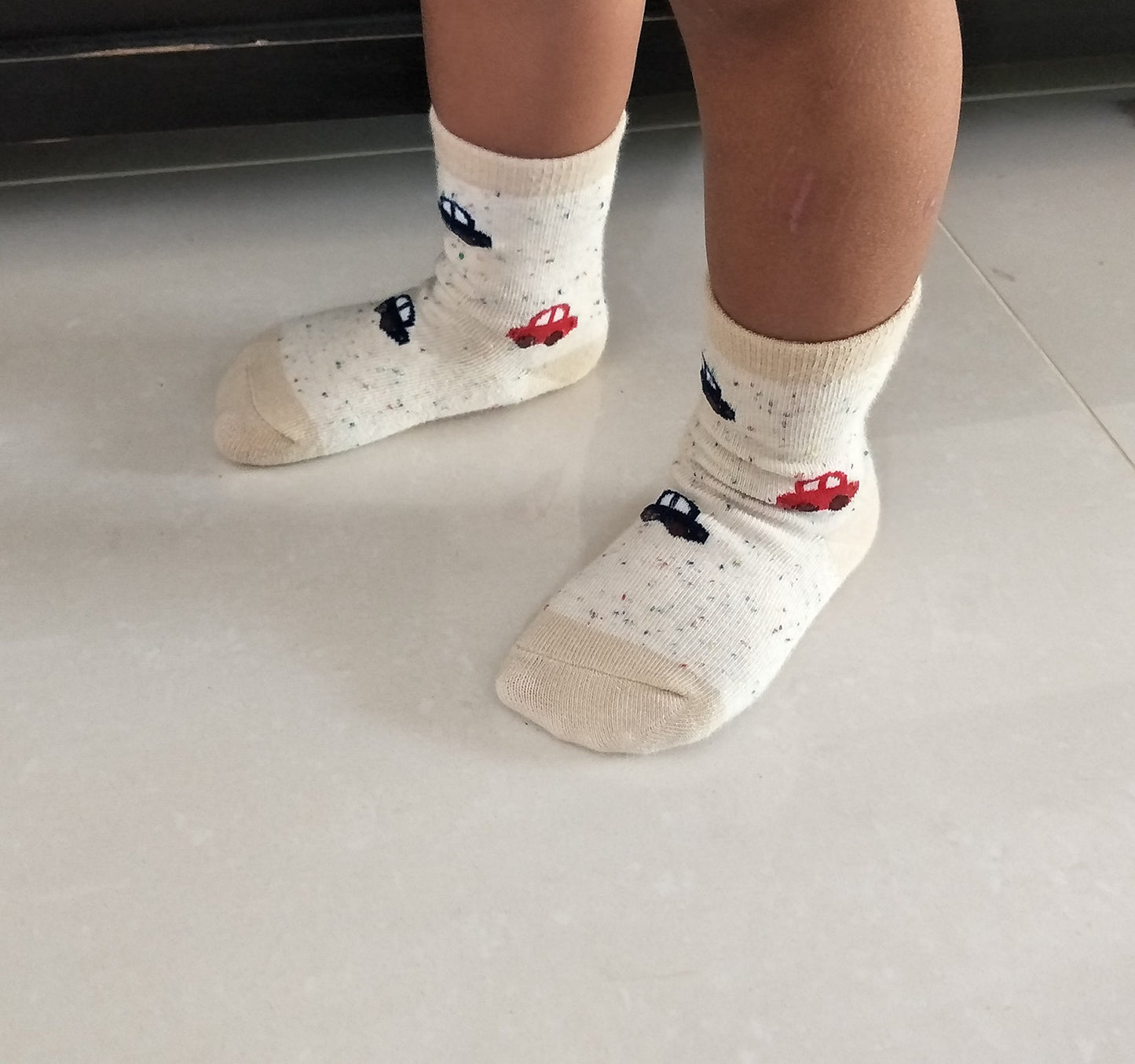 Rative Non Skid Anti Slip Slipper Cotton Crew Socks With Grips For Baby Toddlers Kids Boys (6-12 Months,6-Pairs/Rb-712)