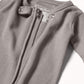 L'Ovedbaby Baby Girls Organic Zipper One-Piece Footies, Gray, 9-12 Months Us
