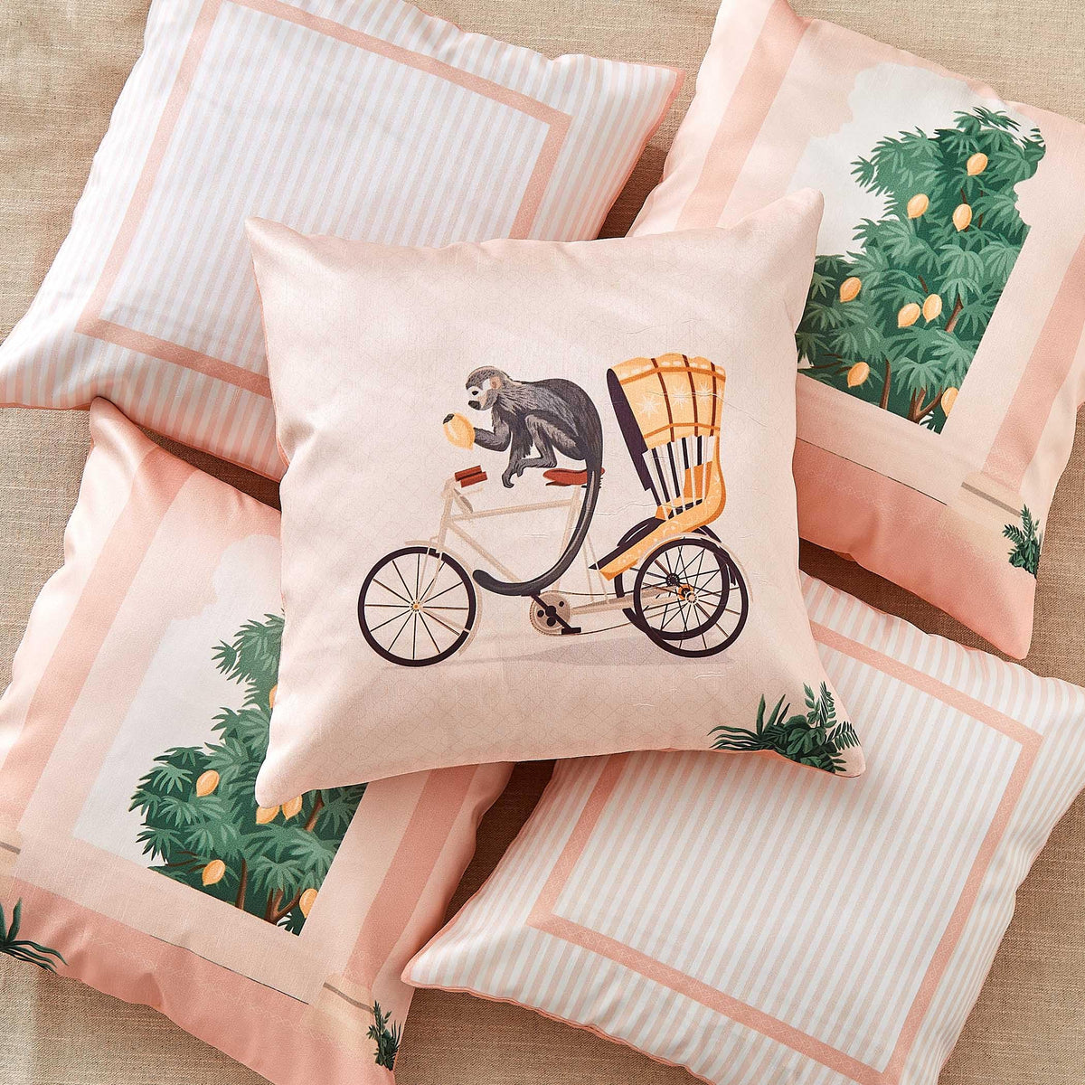 Home Centre Vera Houzi Set of 5 Printed Cushion Covers  40x40cm