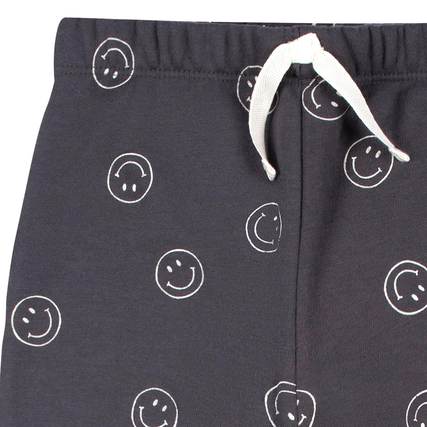 Gerber Baby Boys Toddler 2-Piece Fleece Sweatshirt And Jogger Set, Charcoal Smiley, 3T