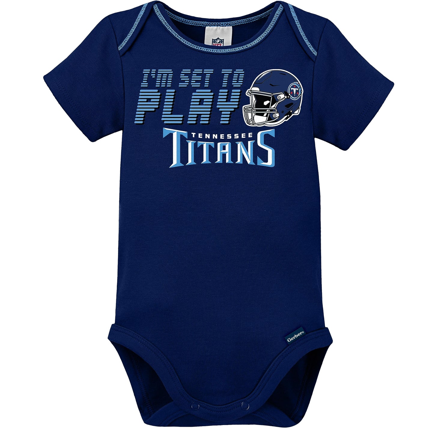 Gerber Nfl Baby Boys' 3-Piece Bodysuit, Sleep 'N Play, & Cap Set, Tennessee Titans, 6-9 Months