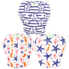 wegreeco Baby & Toddler Snap One Size Adjustable Reusable Baby Swim Diaper (Starfish, Large, 3 Pack)