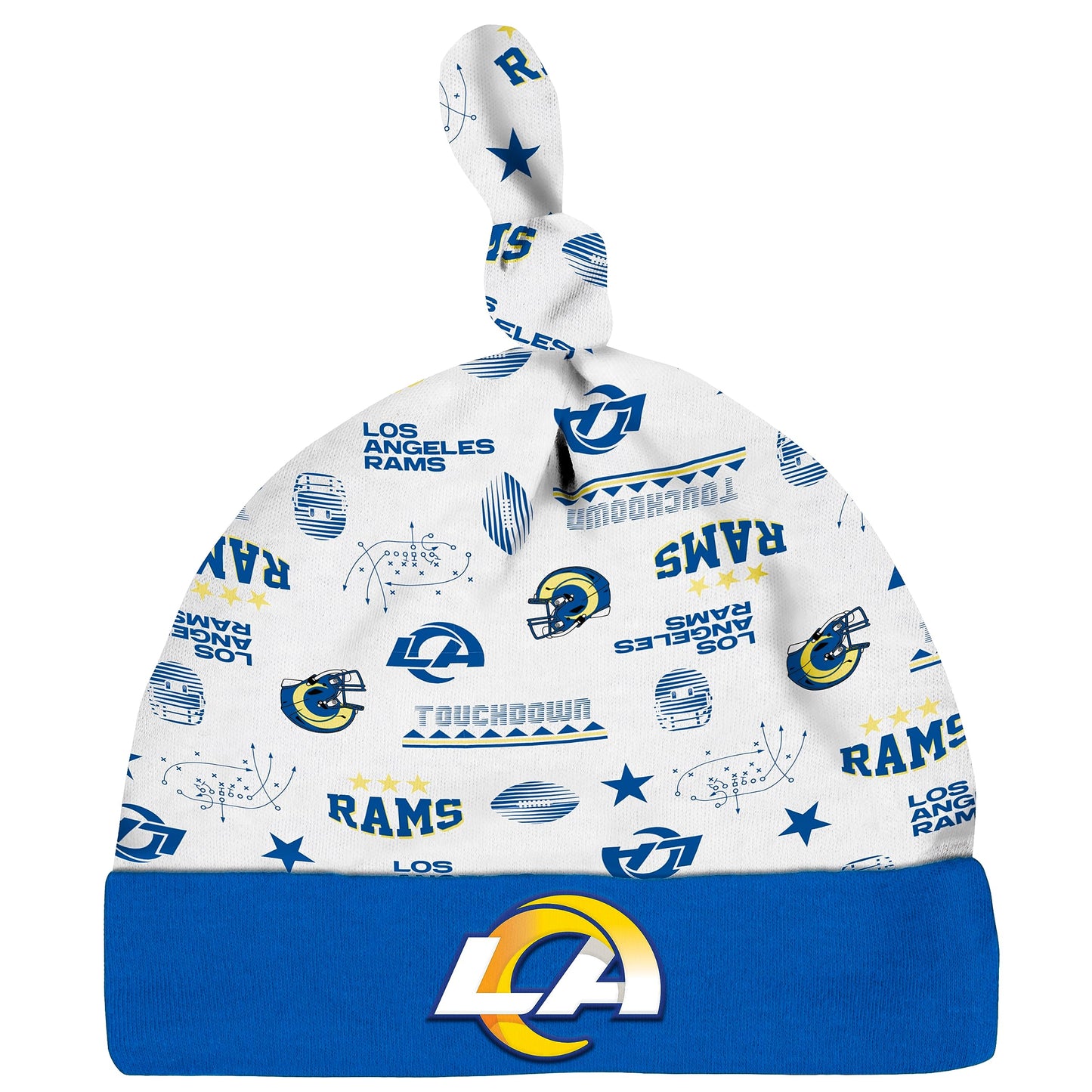 Gerber Nfl Baby Boys' 3-Piece Bodysuit, Sleep 'N Play, & Cap Set, Los Angeles Rams, 6-9 Months