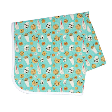 Bapronbaby Cookies & Milk Splash Mat - Waterproof Catch-All For Under High Chairs, Floors, Tables, Playtime Or Arts & Crafts - M