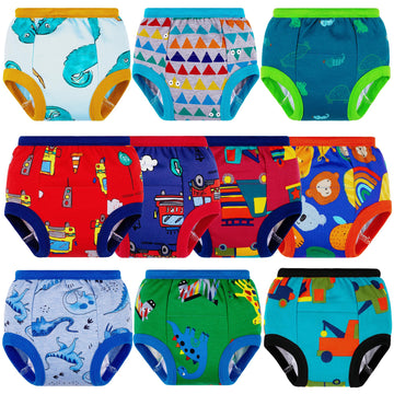 Big Elephant 10 Packs Baby Girls' And Boys' Potty Training Pants, 100% Cotton Absorbent Training Underwear For Toddler, 5-6Y