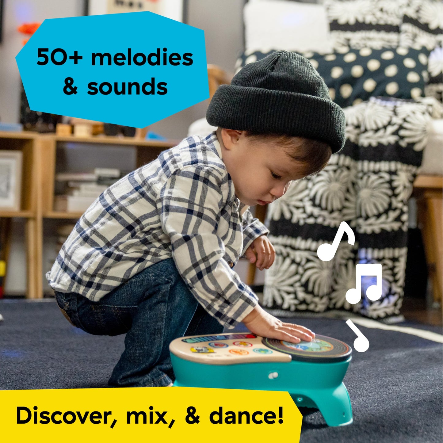 Baby Einstein + Hape DJ Discovery Musical Toy Turntable, Ages 6 Months and Up