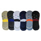 Queery Men Cotton No Show Invisible Loafer Socks Pack Of 6 D4