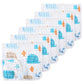 Looxii Muslin Burp Cloths 100% Cotton Muslin Cloths Large 20''X10'' Extra Soft And Absorbent 6 Pack Baby Burping Cloth (Whale)