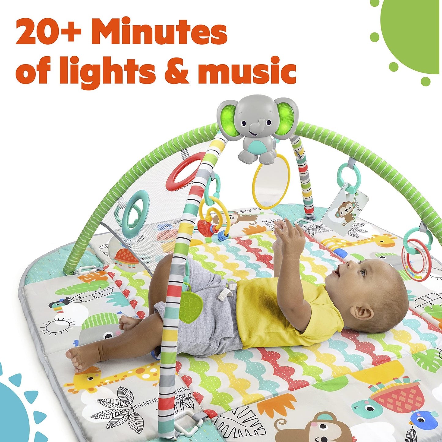 Bright Starts 5-In-1 Your Way Ball Play - Jumbo Play Mat Converts To Ball Pit Baby Gym, Newborn To Toddler - Totally Tropical (G