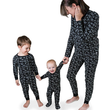 Honestbaby 2-Piece Family Matching Holiday Pajamas Organic Cotton For Men, Kids, Toddlers, Baby Boys, Girls, Unisex Pets, Tossed