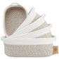 Naturalcozy 5-Piece Rectangle Storage Basket Set- Natural Cotton Rope Woven Baskets For Organizing! Small Basket For Montessori,