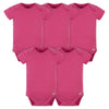 Gerber Baby 5 Pack Onesies Multi-Packs Bundle Interlock 180 Gsm, Hot Pink, 3-6 Months