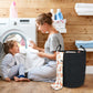 Xuanguo Black Cotton Rope Laundry Basket Hamper For Clothes Woven Storage Basket For Living Room Bedroom Boho Tall Rope Baskets