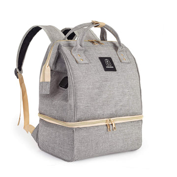 Breast Pump Backpack - Cooler And Moistureproof Bag Double Layer For Mother Outdoor Working Backpack With Usb Charging Port, Lar