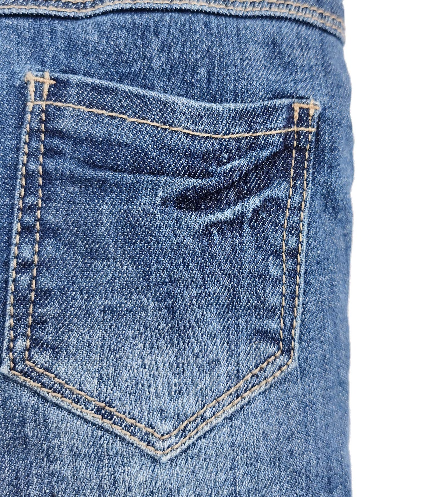 Kidscool Space Baby Toddler Girls Snap Leg/Crotch Easy Diaper Changing Jeans Overalls,Blue,5T