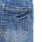 Kidscool Space Baby Toddler Girls Snap Leg/Crotch Easy Diaper Changing Jeans Overalls,Blue,18-24 Months