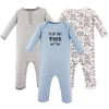 Hudson Baby Unisex Baby Cotton Coveralls, Mustache, 0-3 Months