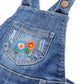 Kidscool Space Baby Toddler Girls Snap Leg/Crotch Easy Diaper Changing Jeans Overalls,Blue,4T