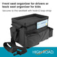 High Road CarHop Car Organizer for Kids and Passenger Seat Organizer for Adults - Road Trip Cooler with Car Cup Holder Tray and