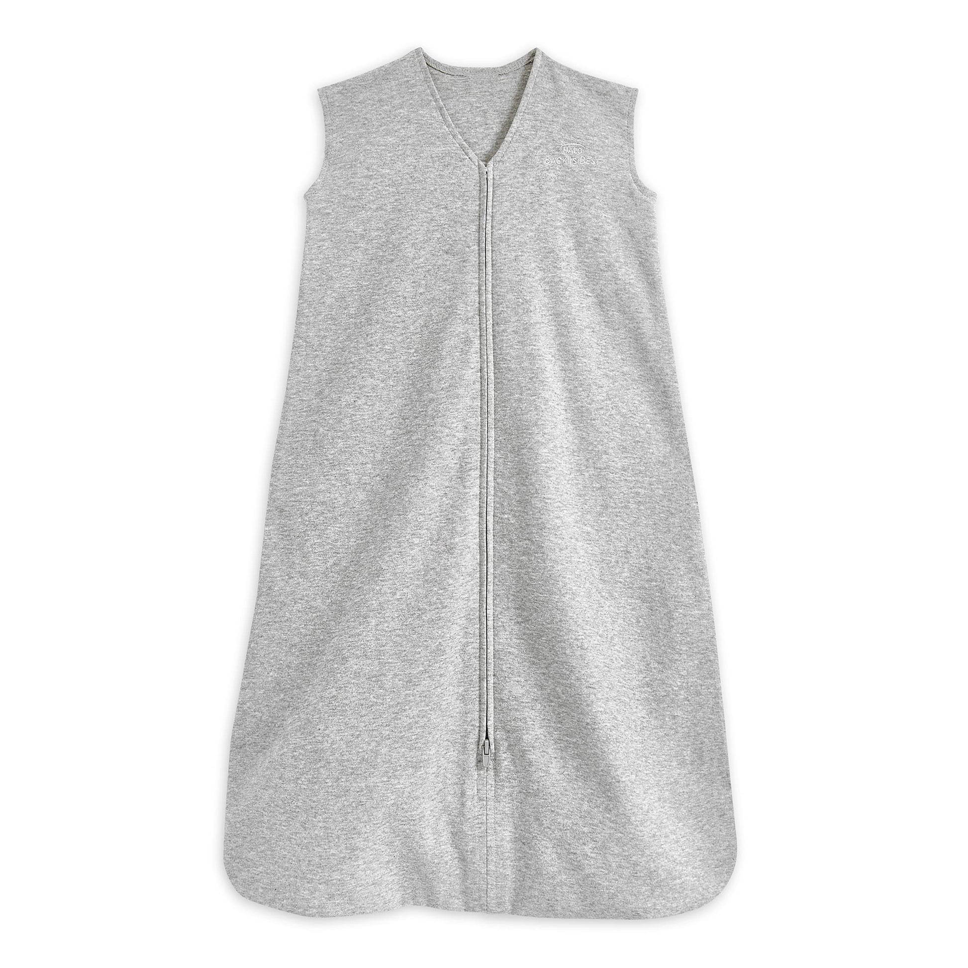 HALO SleepSack, 100% Cotton Wearable Blanket, Swaddle Transition Sleeping Bag, TOG 0.5, Heather Grey, Large, 12-18 Months