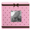 Pioneer Photo Albums Pioneer 2 Dot Fabric Frame Photo Album 200 Pockets Brown, Baby Pink