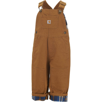 Carhartt Baby Boys Canvas Flannel Lined Infant And Toddler Overalls, Carhartt Brown, 3 Months Us