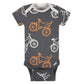 Grow By Gerber Baby Boys 5-Pack Short-Sleeve Onesies Bodysuits, Grey/Ivory/Orange, Newborn