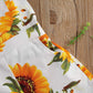 Ayalinggo Toddler Baby Girl Sunflower Print Overalls Shorts With Pocket Suspender Trousers Cute Summer Clothing Outfit (Sunflowe