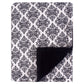 Hudson Baby Unisex Baby Plush Mink And Sherpa Blanket, Classic Damask, One Size
