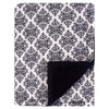 Hudson Baby Unisex Baby Plush Mink And Sherpa Blanket, Classic Damask, One Size